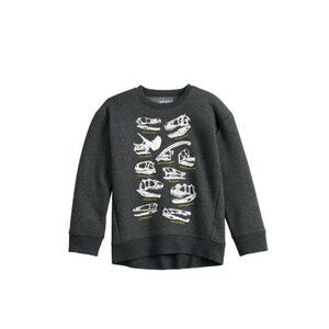 Boy's Jumping Beans Dinosaur Skulls Fleece Crew Sweatshirt Size 4T